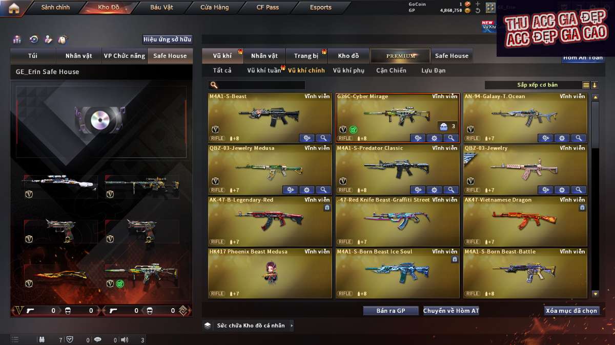 shop acc cf uy tin gia re